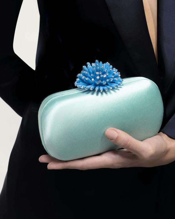 Aquazzura Anemone Clutch BLUE TZ666360