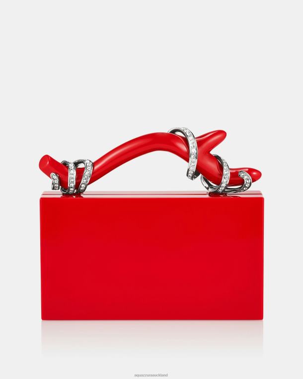 Aquazzura Capri Crush Clutch RED TZ666389