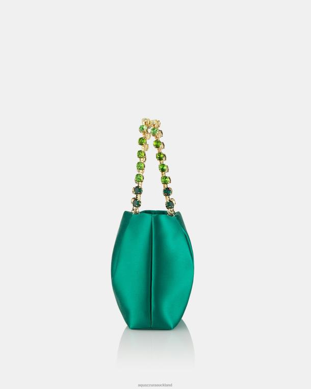 Aquazzura Galactic Crystal Mini Tote GREEN TZ666411