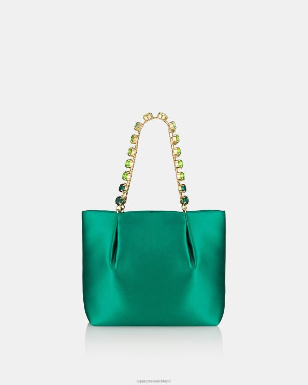 Aquazzura Galactic Crystal Mini Tote GREEN TZ666411