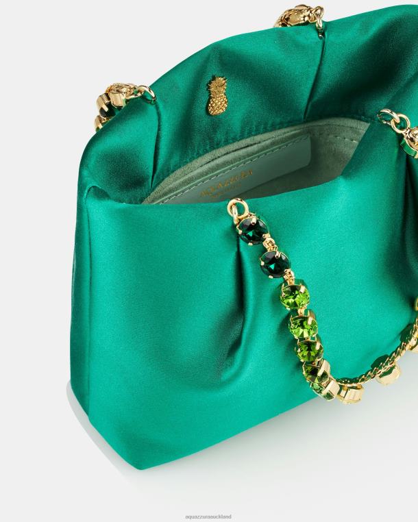 Aquazzura Galactic Crystal Mini Tote GREEN TZ666411