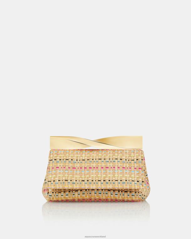 Aquazzura Mini Twist Clutch BEIGE TZ666398