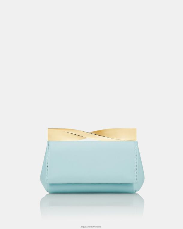 Aquazzura Mini Twist Clutch BLUE TZ666380