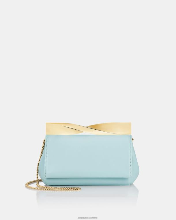 Aquazzura Mini Twist Clutch BLUE TZ666380