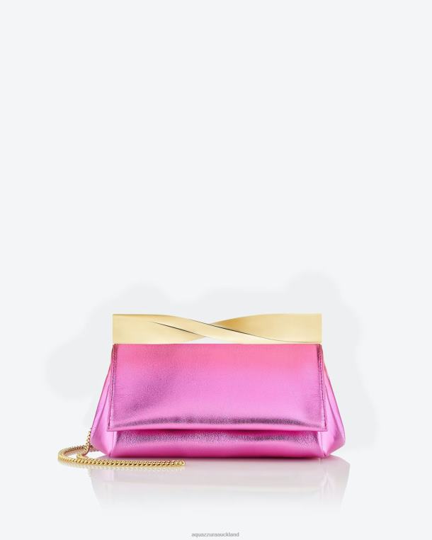 Aquazzura Mini Twist Clutch FUCHSIA TZ666320