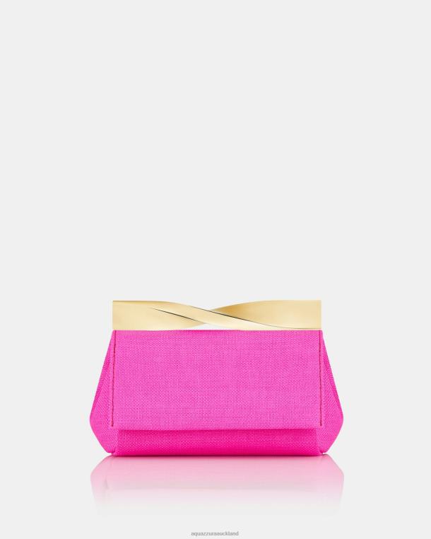 Aquazzura Mini Twist Clutch Fuchsia TZ666396