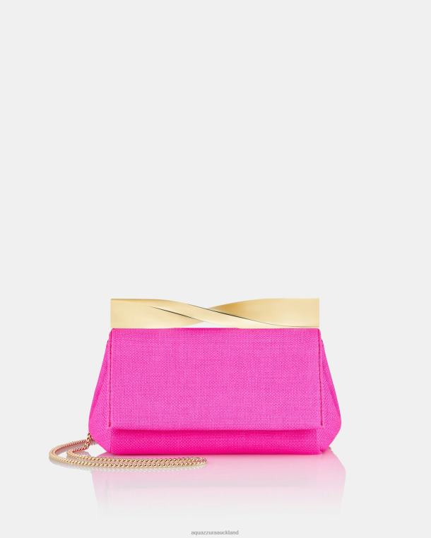 Aquazzura Mini Twist Clutch Fuchsia TZ666396