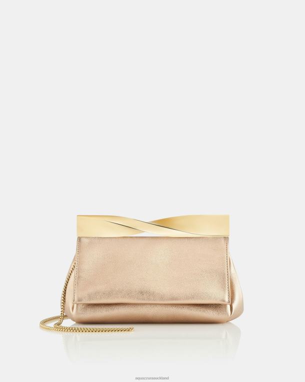 Aquazzura Mini Twist Clutch GOLD TZ666374