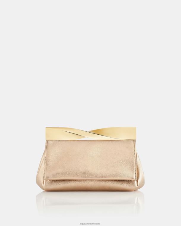 Aquazzura Mini Twist Clutch GOLD TZ666374