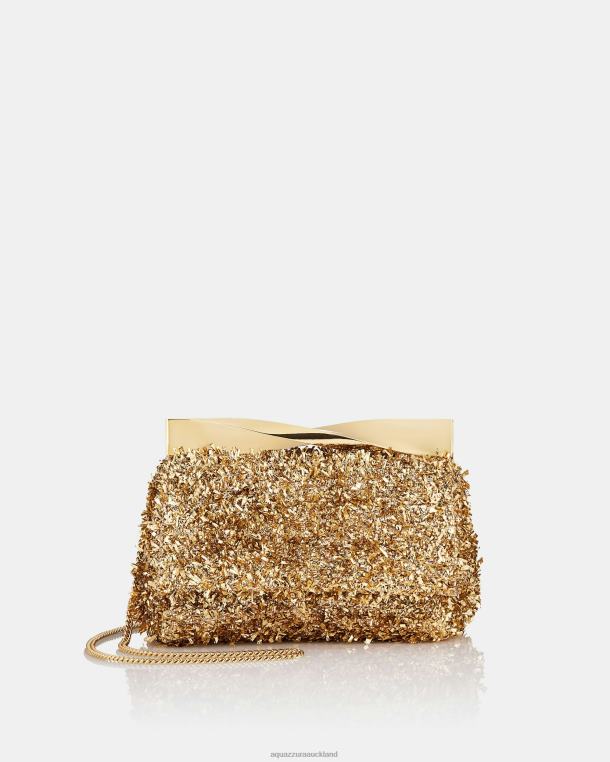 Aquazzura Mini Twist Clutch GOLD TZ666378