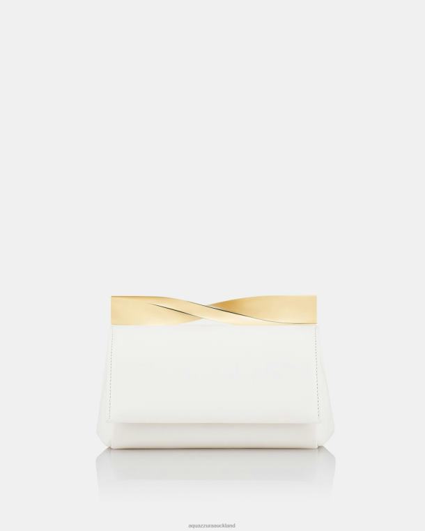 Aquazzura Mini Twist Clutch WHITE TZ666335