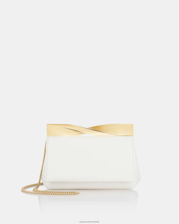 Aquazzura Mini Twist Clutch WHITE TZ666335