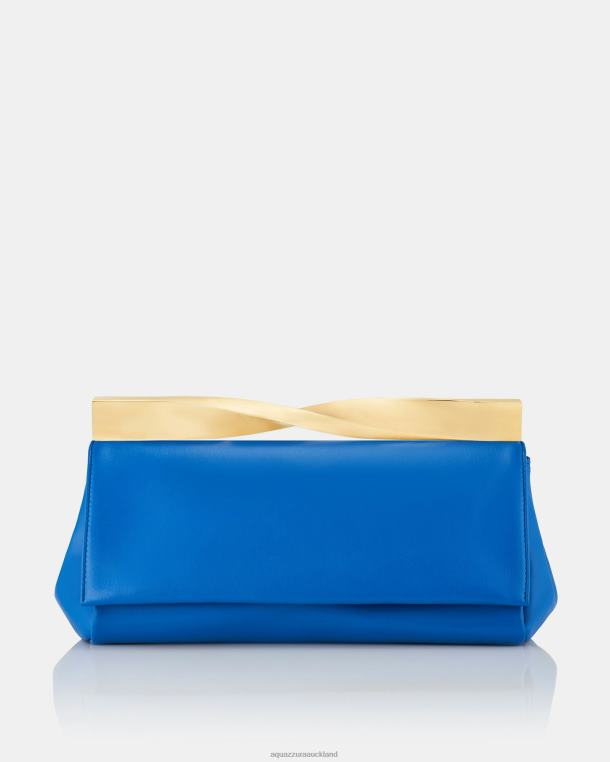 Aquazzura Twist Clutch BLUE TZ666391