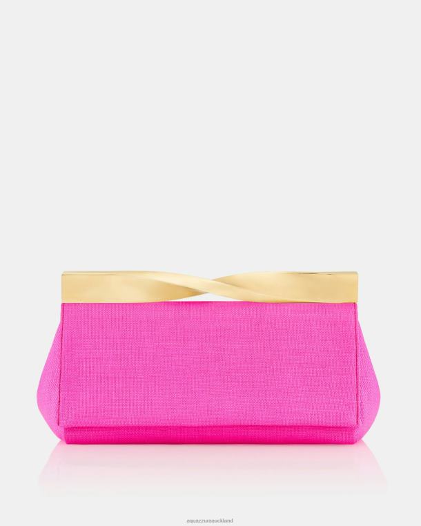 Aquazzura Twist Clutch Fuchsia TZ666395