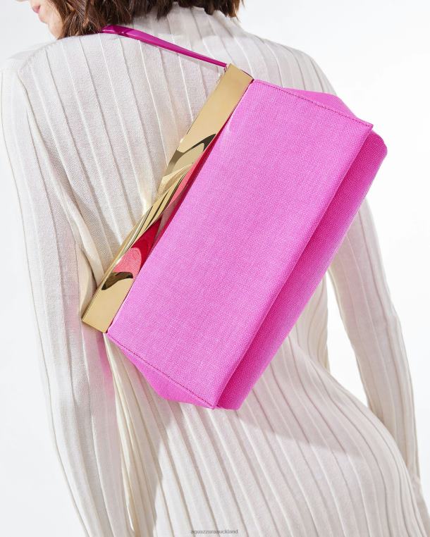 Aquazzura Twist Clutch Fuchsia TZ666395