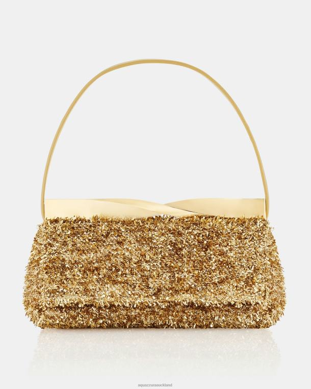 Aquazzura Twist Clutch GOLD TZ666379