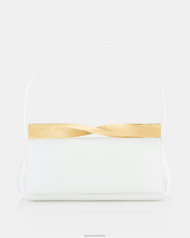 Aquazzura Twist Clutch WHITE TZ666375