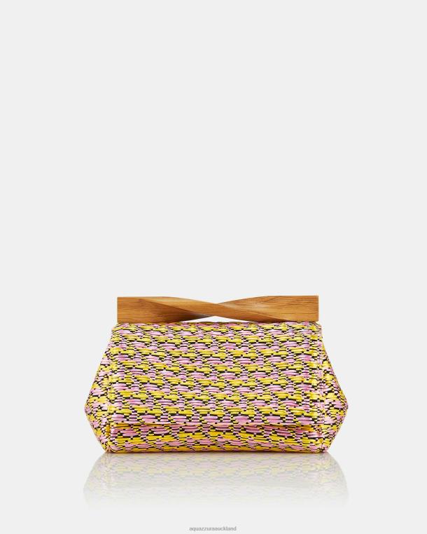 Aquazzura Wooden Mini Twist Clutch MULTICOLOR TZ666400