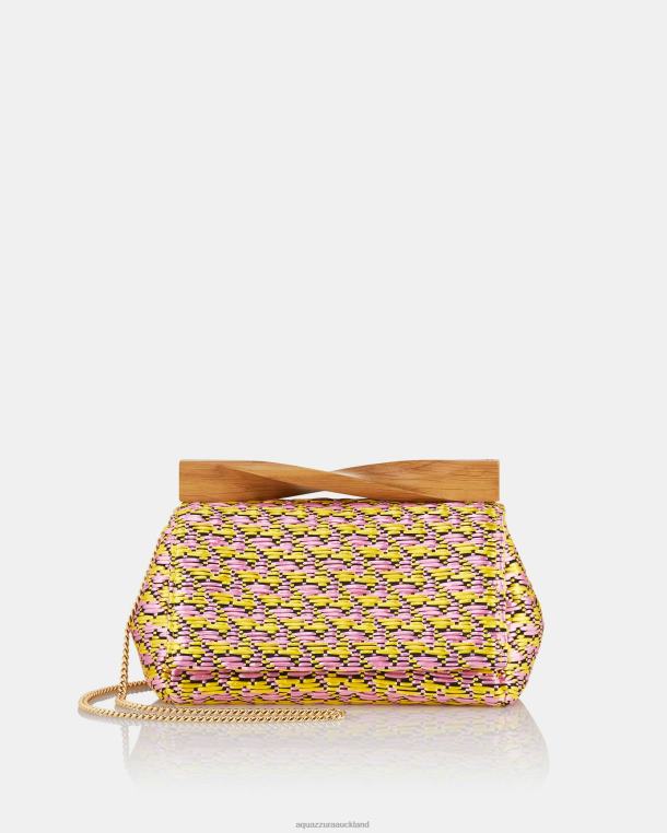 Aquazzura Wooden Mini Twist Clutch MULTICOLOR TZ666400