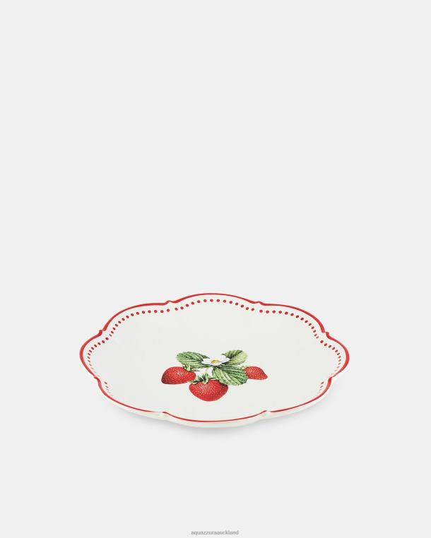 Aquazzura Tutti Frutti Dessert Plate RED TZ666508