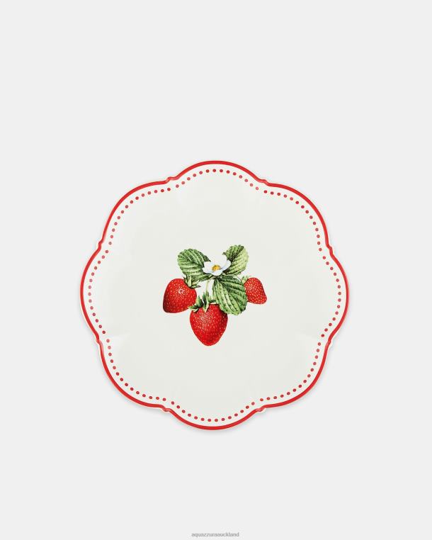 Aquazzura Tutti Frutti Dessert Plate RED TZ666508