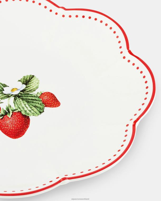 Aquazzura Tutti Frutti Dinner Plate RED TZ666509