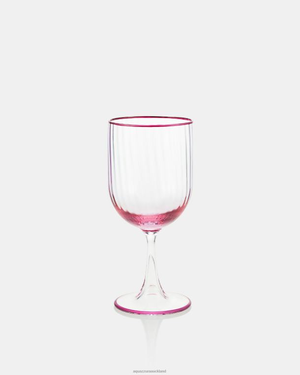 Aquazzura Striped White Wine Glass PINK TZ666541