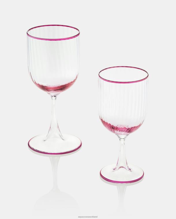 Aquazzura Striped White Wine Glass PINK TZ666541