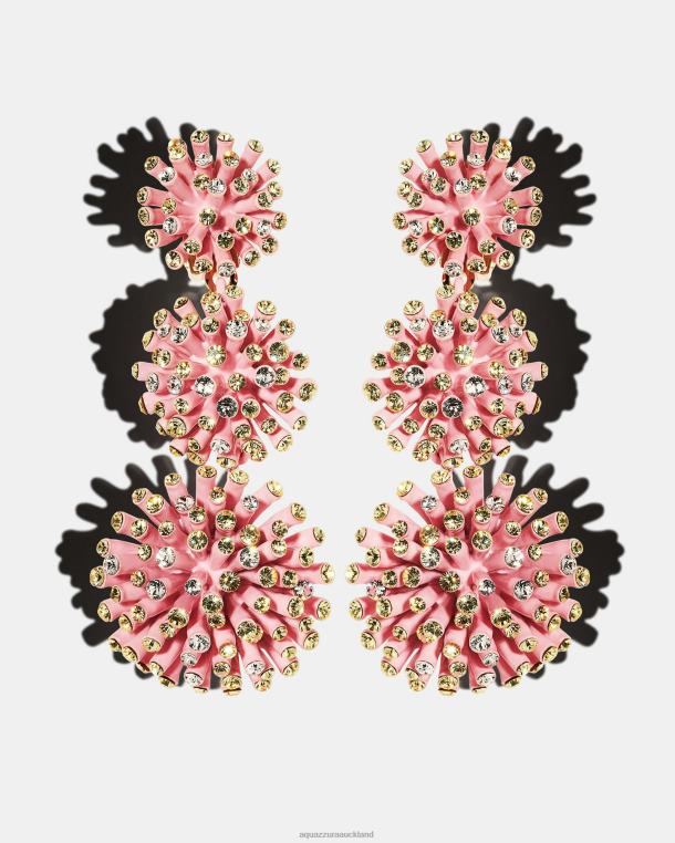 Aquazzura Anemone Multi-Drop Earrings PINK TZ666416