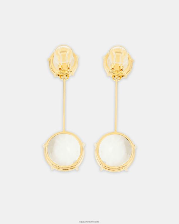 Aquazzura Galactic Crystal Earrings GOLD TZ666322