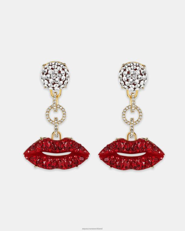 Aquazzura Kiss Me Earrings RED TZ666438