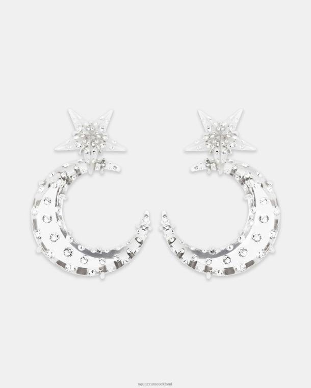 Aquazzura Moon Shine Earrings TRANSPARENT TZ666442