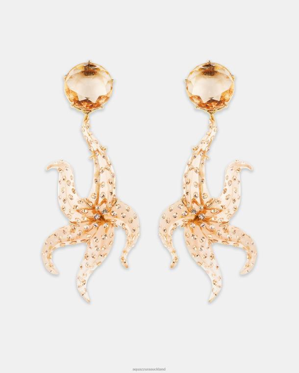 Aquazzura Starfish Earrings ORANGE TZ666435