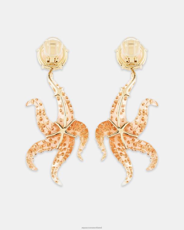 Aquazzura Starfish Earrings ORANGE TZ666435