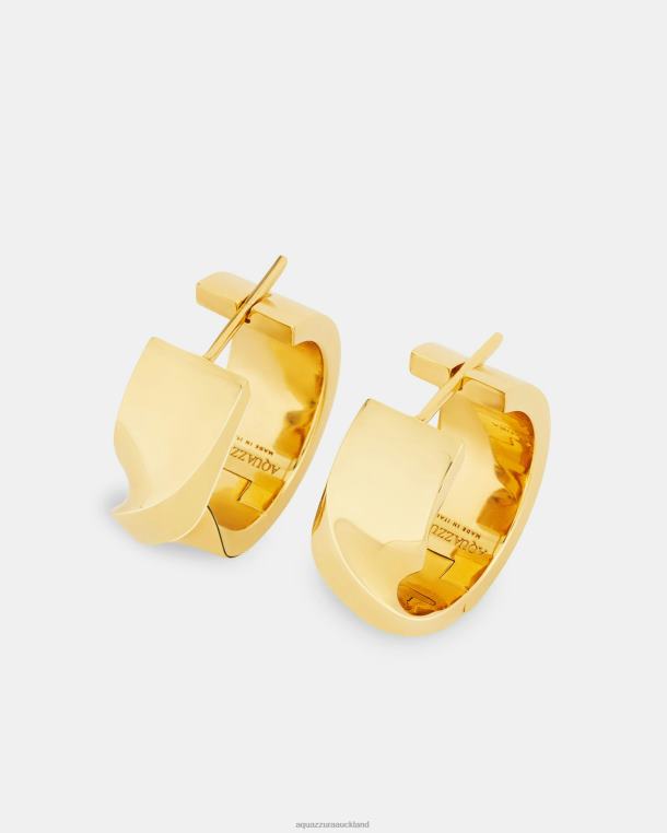 Aquazzura Twist Mini Hoops Earrings GOLD TZ666434