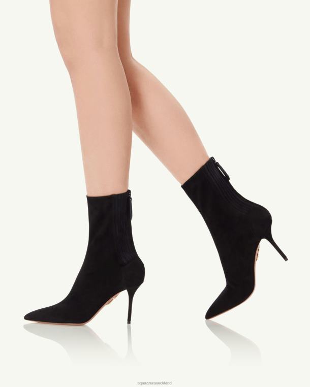 Aquazzura Saint Honore Bootie 85 BLACK TZ666295