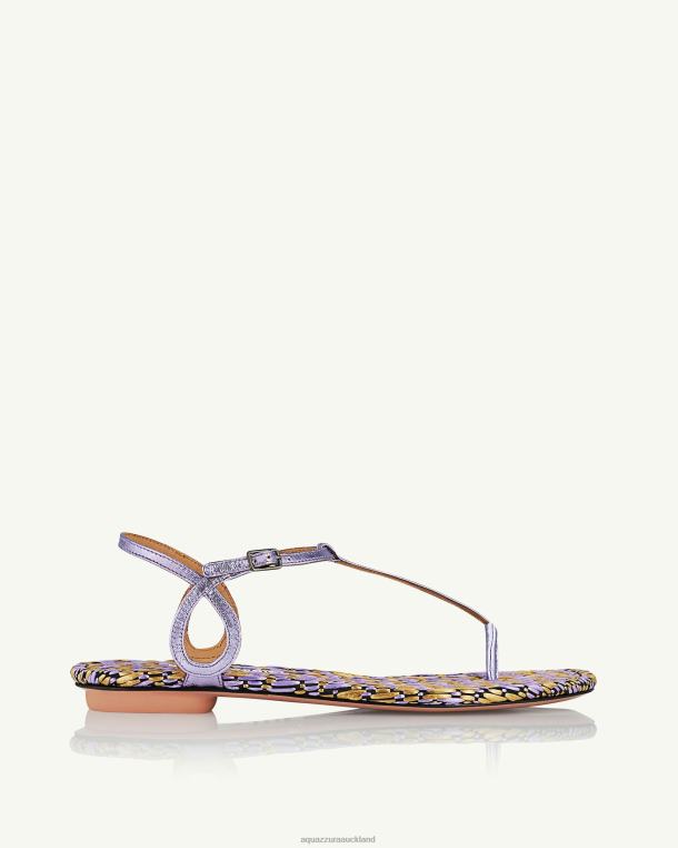 Aquazzura Almost Bare Sandal Flat LILAC TZ666146