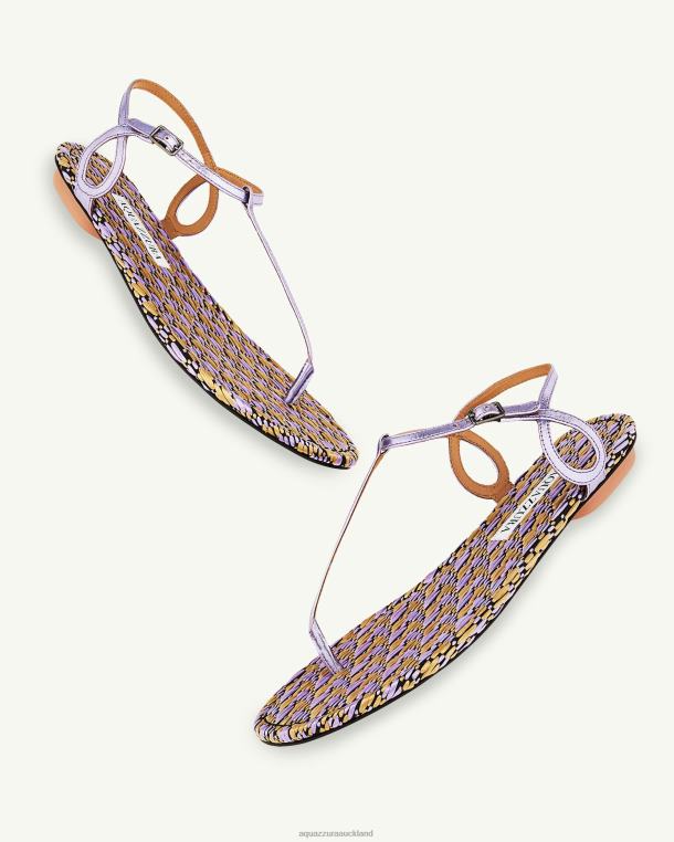 Aquazzura Almost Bare Sandal Flat LILAC TZ666146