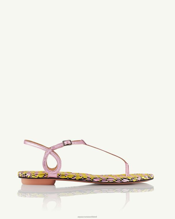 Aquazzura Almost Bare Sandal Flat PINK TZ66628