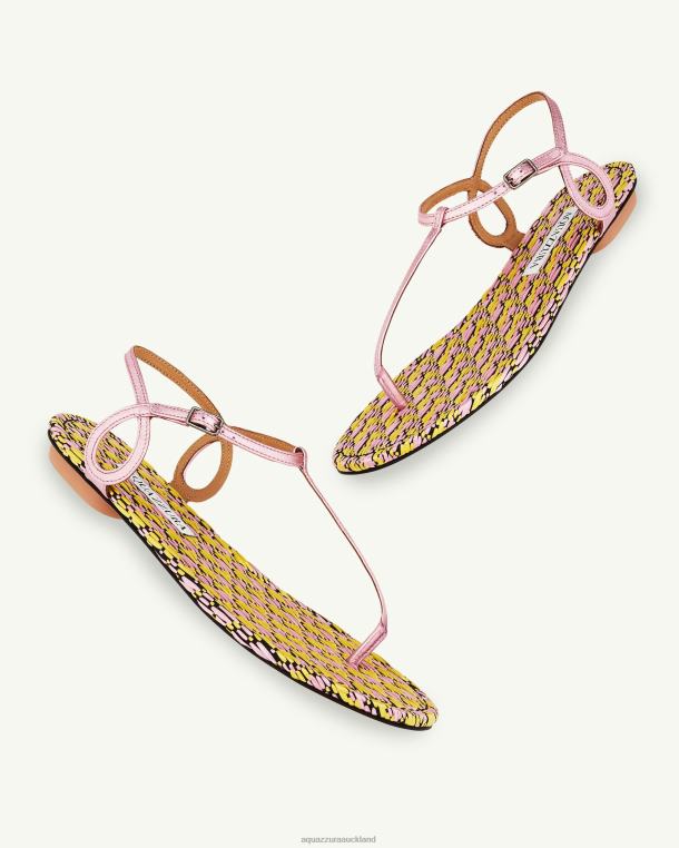 Aquazzura Almost Bare Sandal Flat PINK TZ66628