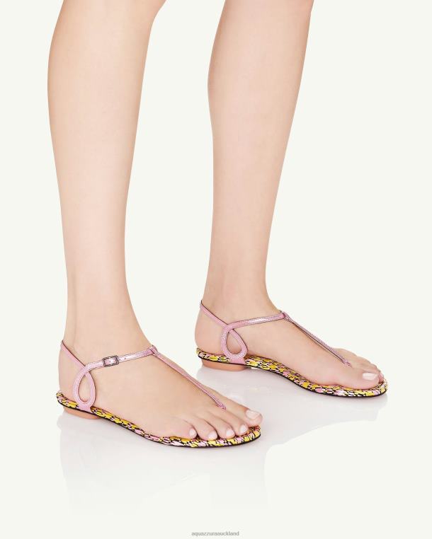 Aquazzura Almost Bare Sandal Flat PINK TZ66628