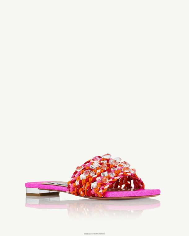 Aquazzura Crystal Cote Flat FUCHSIA TZ666245