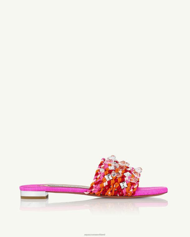 Aquazzura Crystal Cote Flat FUCHSIA TZ666245