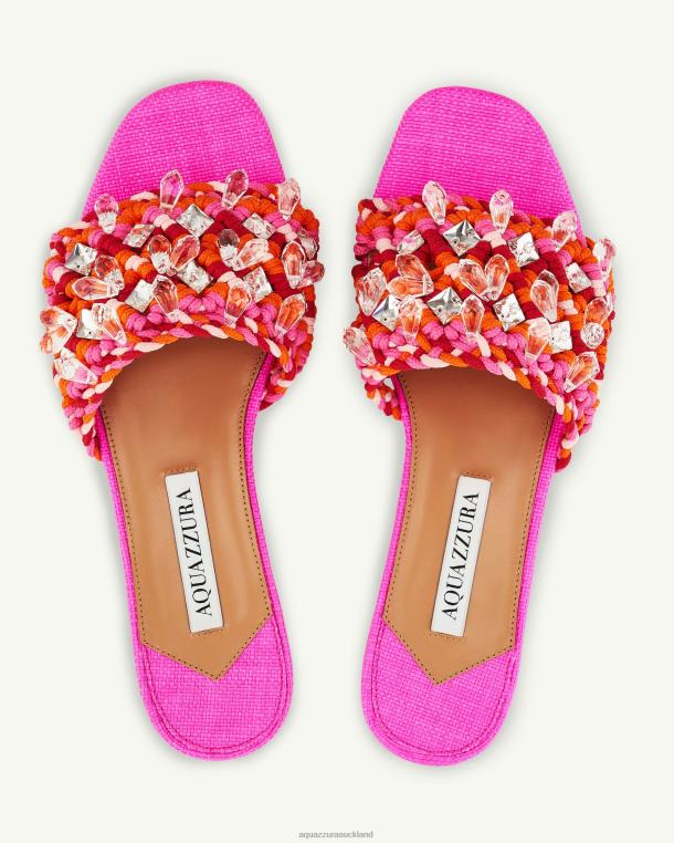 Aquazzura Crystal Cote Flat FUCHSIA TZ666245