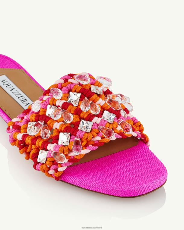 Aquazzura Crystal Cote Flat FUCHSIA TZ666245