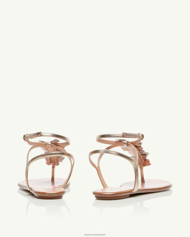 Aquazzura Papillon Sandal Flat GOLD TZ66658