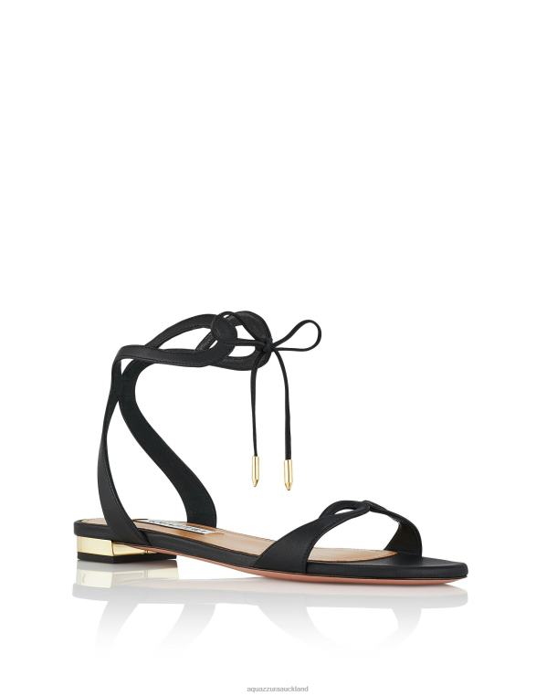 Aquazzura Tessa Sandal Flat BLACK TZ666121