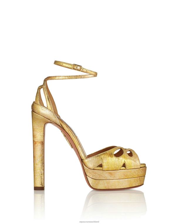 Aquazzura All Dolled Up Sandal Plateau 140 GOLD TZ666277