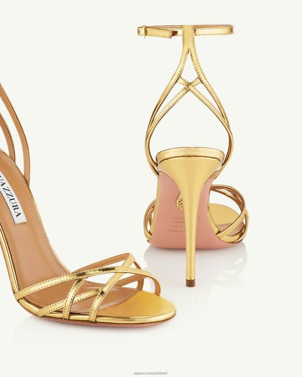 Aquazzura All I Want Sandal 105 GOLD TZ66668