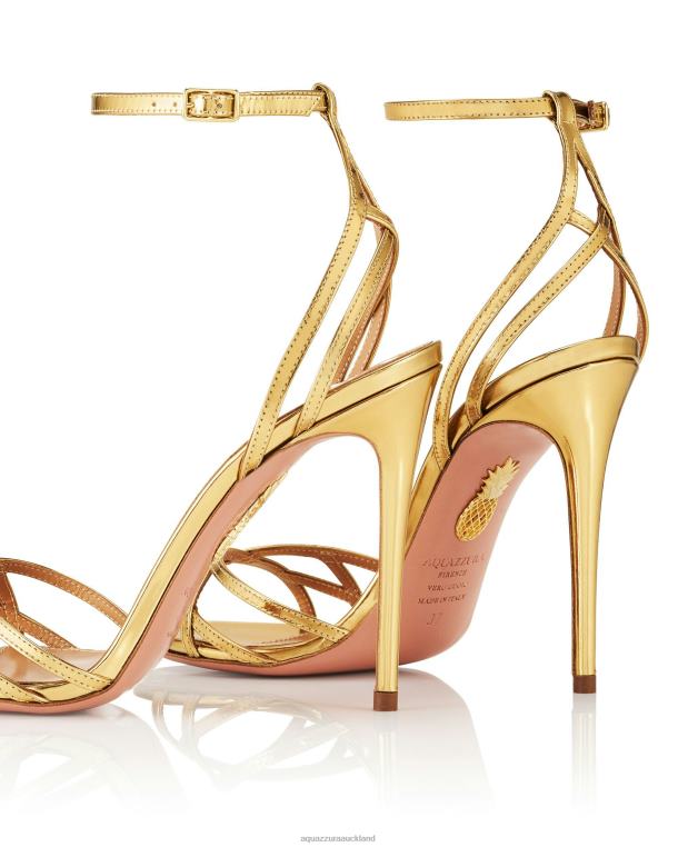 Aquazzura All I Want Sandal 105 GOLD TZ66668